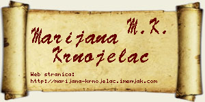 Marijana Krnojelac vizit kartica